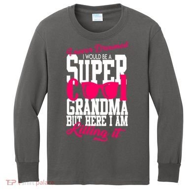 Super Cool Grandma Kids Long Sleeve Shirt