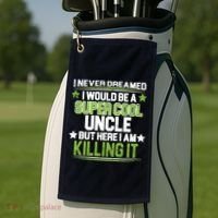 Super Cool Uncle Killing It Golf Towel thumb 2