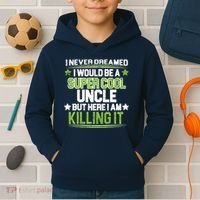 Super Cool Uncle Killing It Kids Hoodie thumb 2