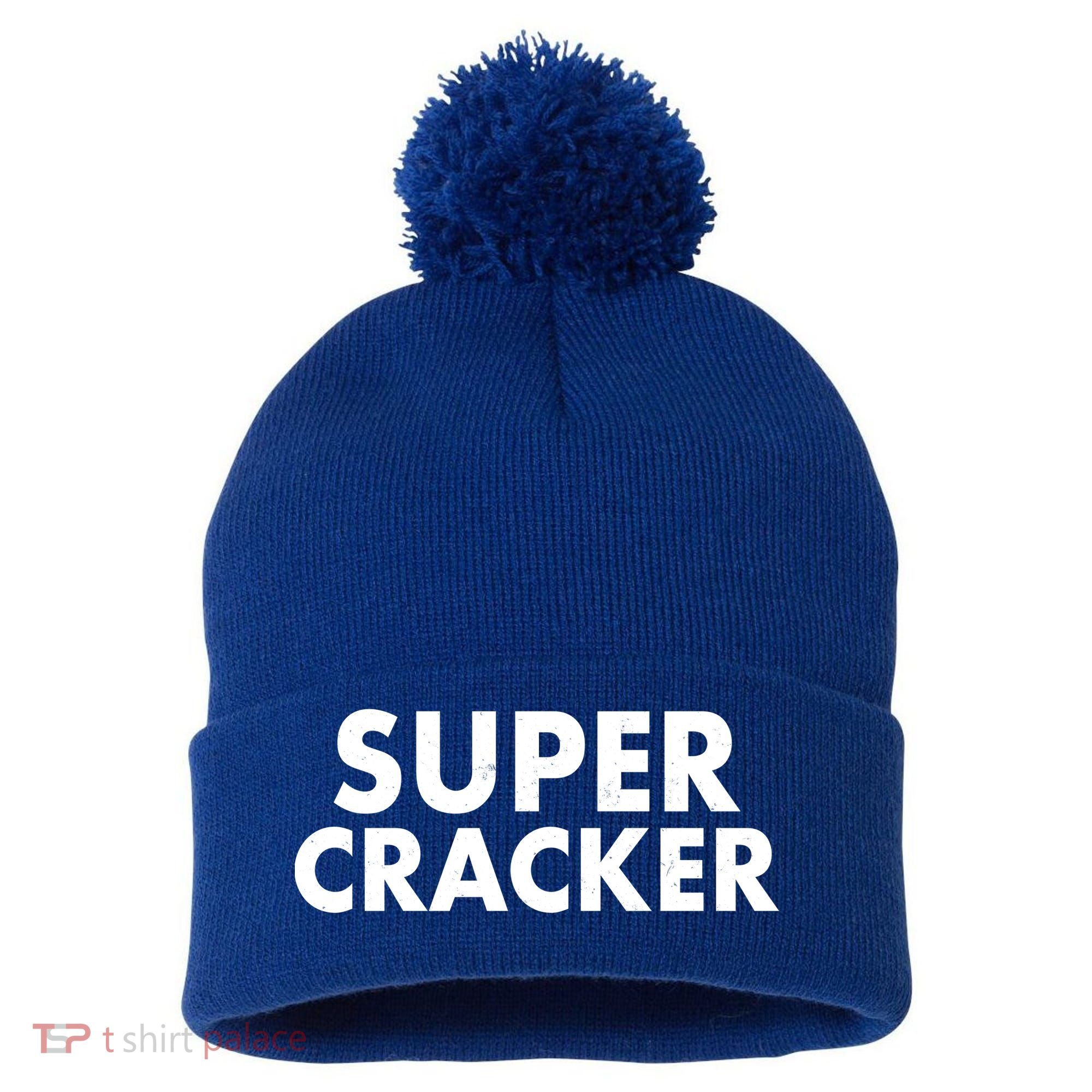 Super Cracker Pom Pom 12in Knit Beanie