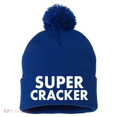 Super Cracker Pom Pom 12in Knit Beanie