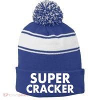 Super Cracker Stripe Pom Pom Beanie thumb 0