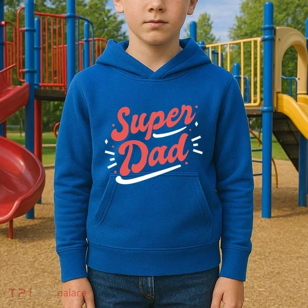 Super Dad Fathers Day Kids Hoodie