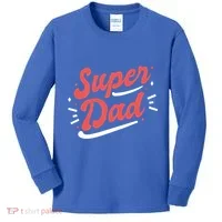 Super Dad Fathers Day Kids Long Sleeve Shirt thumb 0