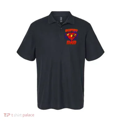 Super Dad Ripped Logo Polo