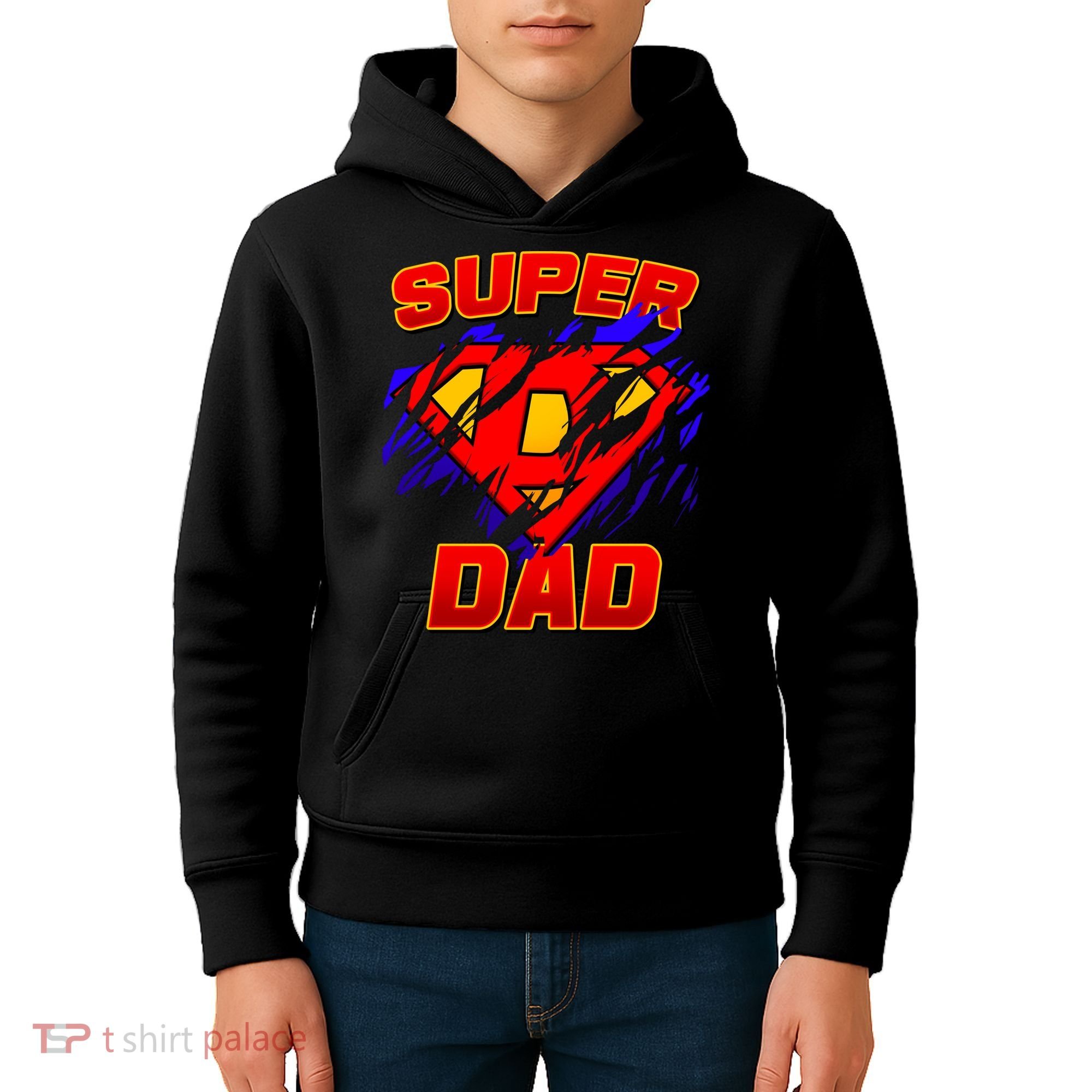 Super Dad Ripped Logo Kids Hoodie