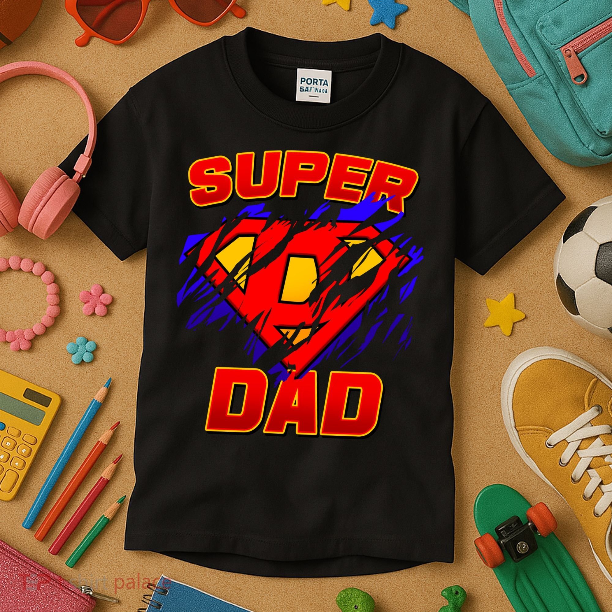 Super Dad Ripped Logo Kids T-Shirt