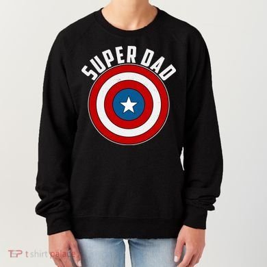Super Dad Superhero Shield Father's Day Women's Sweatshirt