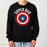 Super Dad Superhero Shield Father's Day Women's Sweatshirt thumb 0