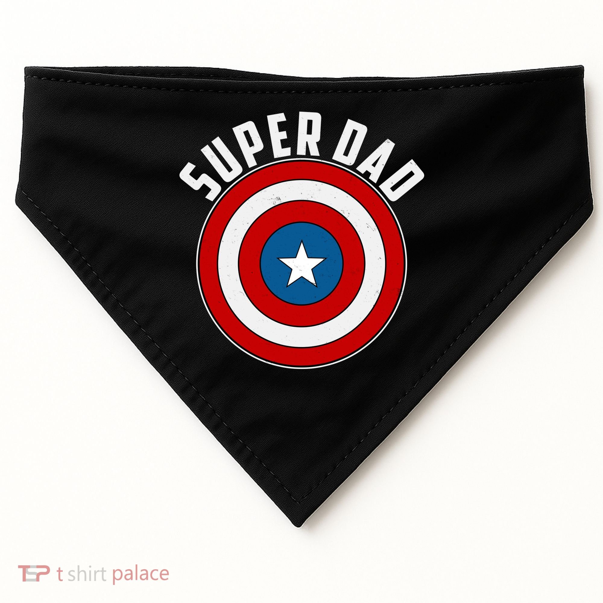 Super Dad Superhero Shield Father's Day USA-Made Doggie Bandana