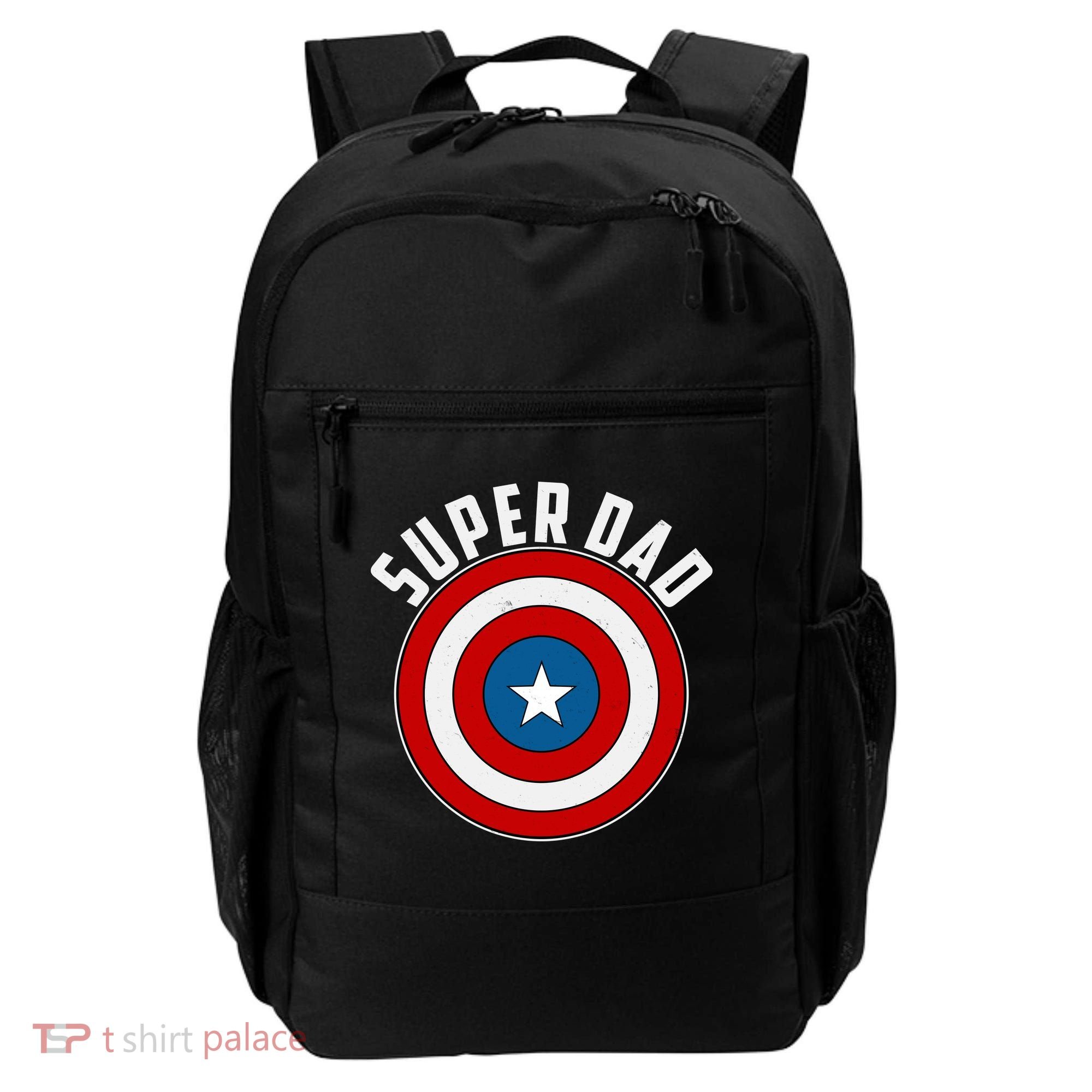 Super Dad Superhero Shield Father's Day Backpack