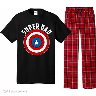 Super Dad Superhero Shield Father's Day Pajama Set