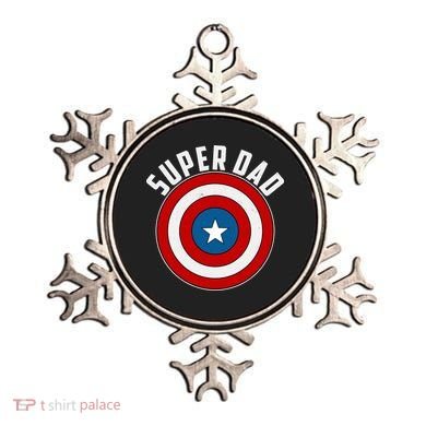 Super Dad Superhero Shield Father's Day Ornament