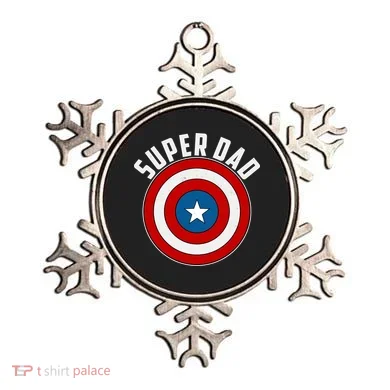 Super Dad Superhero Shield Father's Day Ornament