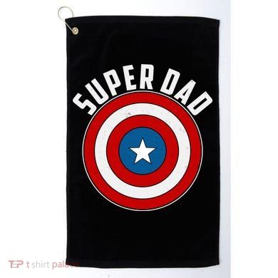 Super Dad Superhero Shield Father's Day Golf Towel