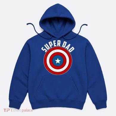 Super Dad Superhero Shield Father's Day Hoodie