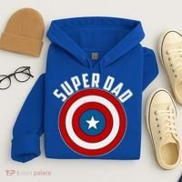 Super Dad Superhero Shield Father's Day Hoodie thumb 4