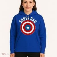 Super Dad Superhero Shield Father's Day Hoodie thumb 5
