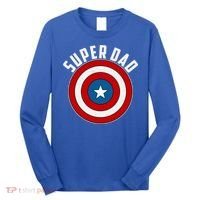 Super Dad Superhero Shield Father's Day Long Sleeve Shirt thumb 0