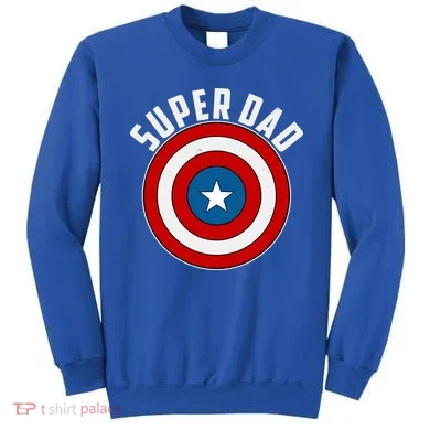Super Dad Superhero Shield Father's Day Sweatshirt