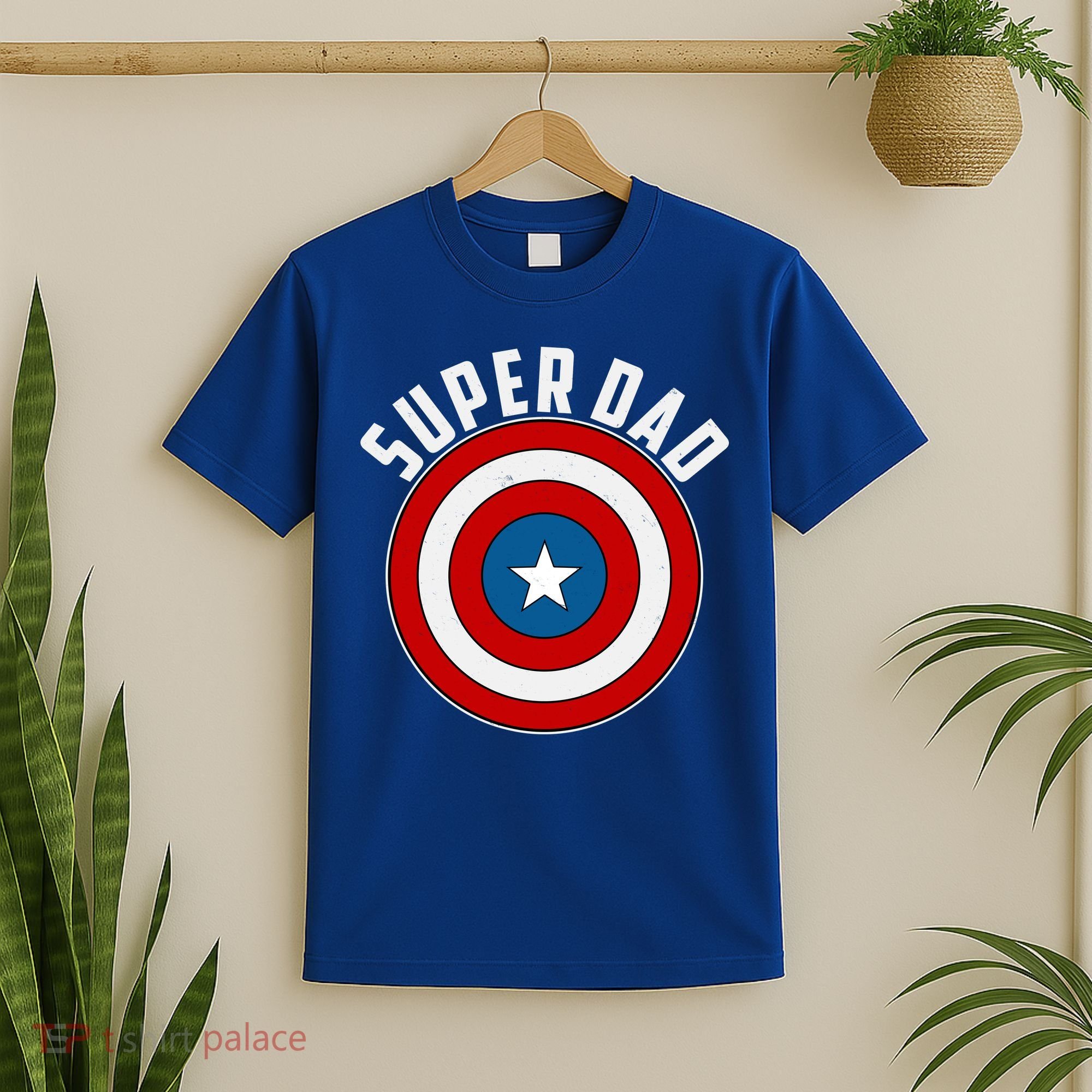Super Dad Superhero Shield Father's Day T-Shirt