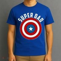 Super Dad Superhero Shield Father's Day T-Shirt thumb 3