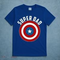 Super Dad Superhero Shield Father's Day T-Shirt thumb 5
