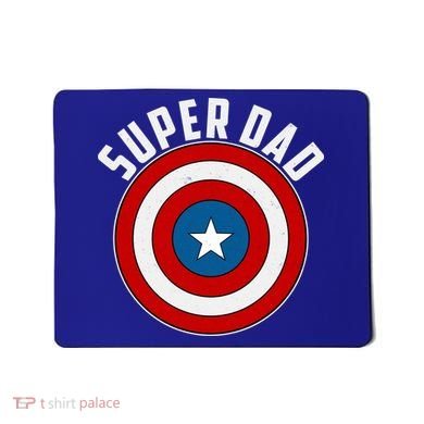 Super Dad Superhero Shield Father's Day Mousepad