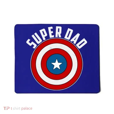 Super Dad Superhero Shield Father's Day Mousepad