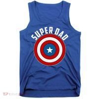Super Dad Superhero Shield Father's Day Tank Top thumb 0