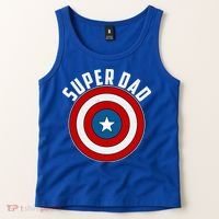 Super Dad Superhero Shield Father's Day Tank Top thumb 2