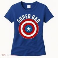 Super Dad Superhero Shield Father's Day Women's T-Shirt thumb 0