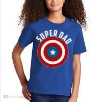 Super Dad Superhero Shield Father's Day Kids T-Shirt thumb 2