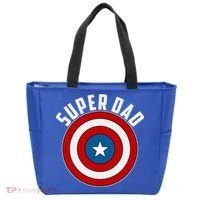 Super Dad Superhero Shield Father's Day Tote Bag thumb 0