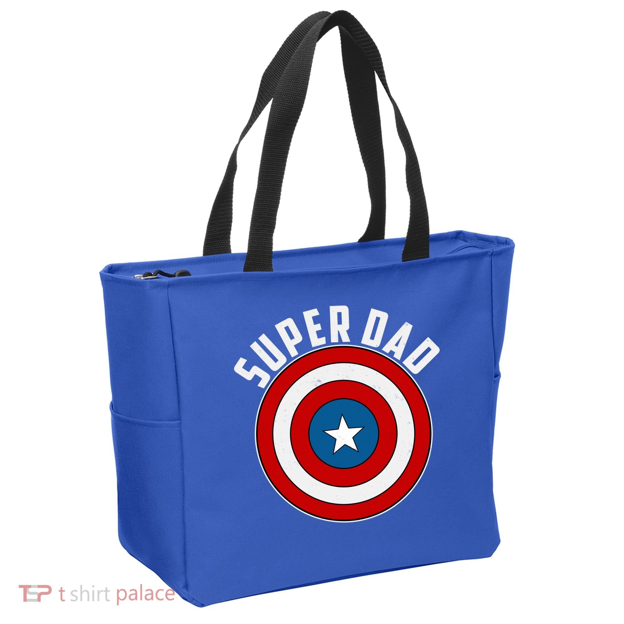 Super Dad Superhero Shield Father's Day Tote Bag