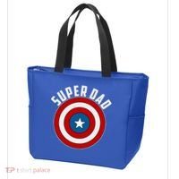 Super Dad Superhero Shield Father's Day Tote Bag thumb 3