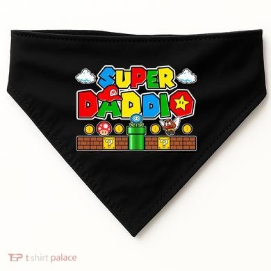 Super Daddio Dad Video Gamer USA-Made Doggie Bandana