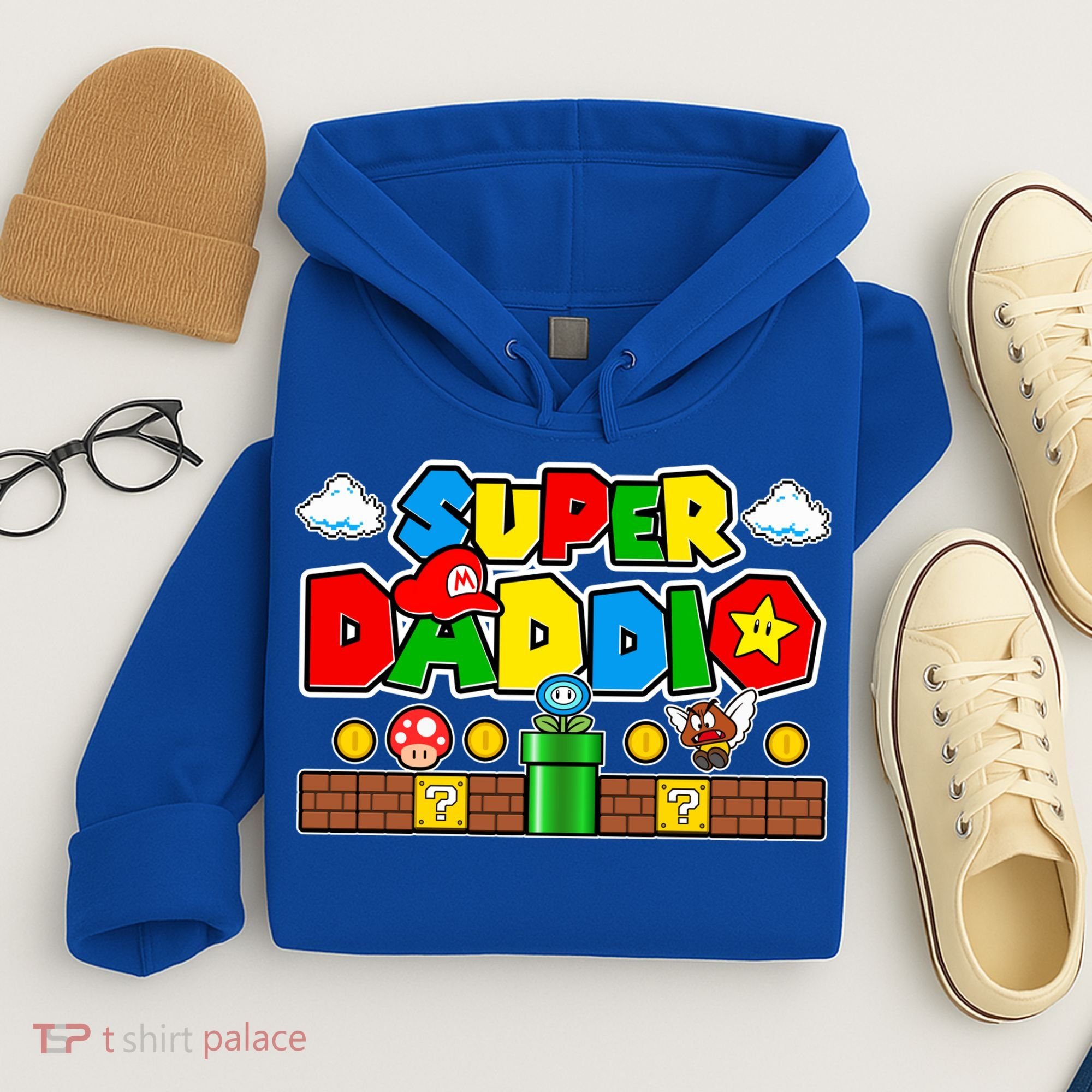 Super Daddio Dad Video Gamer Hoodie