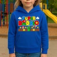 Super Daddio Dad Video Gamer Kids Hoodie thumb 3