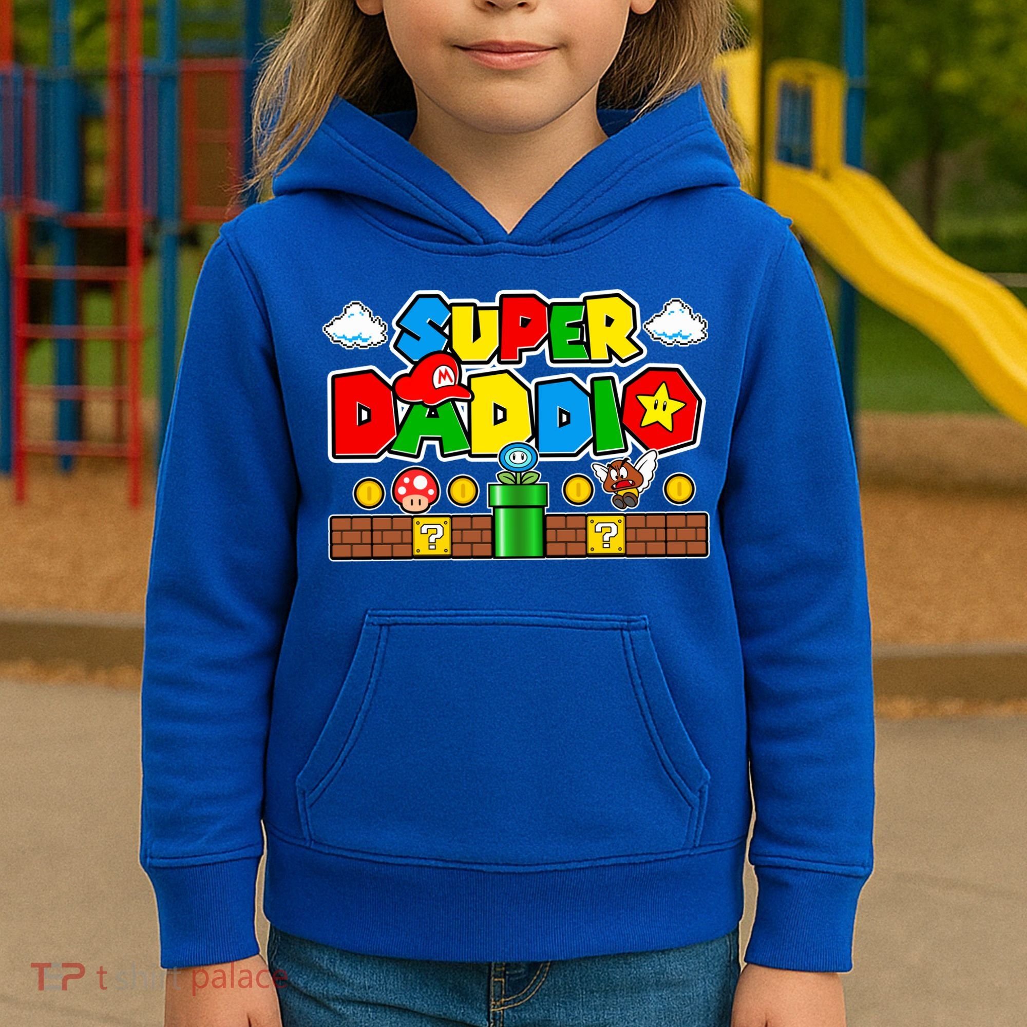 Super Daddio Dad Video Gamer Kids Hoodie