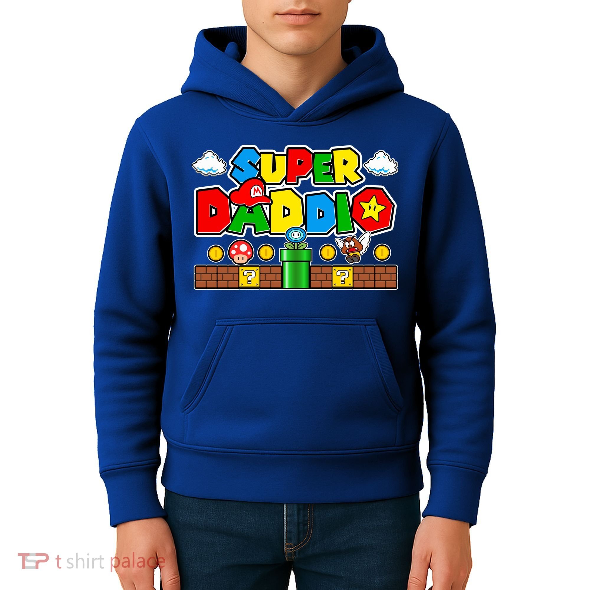 Super Daddio Dad Video Gamer Kids Hoodie