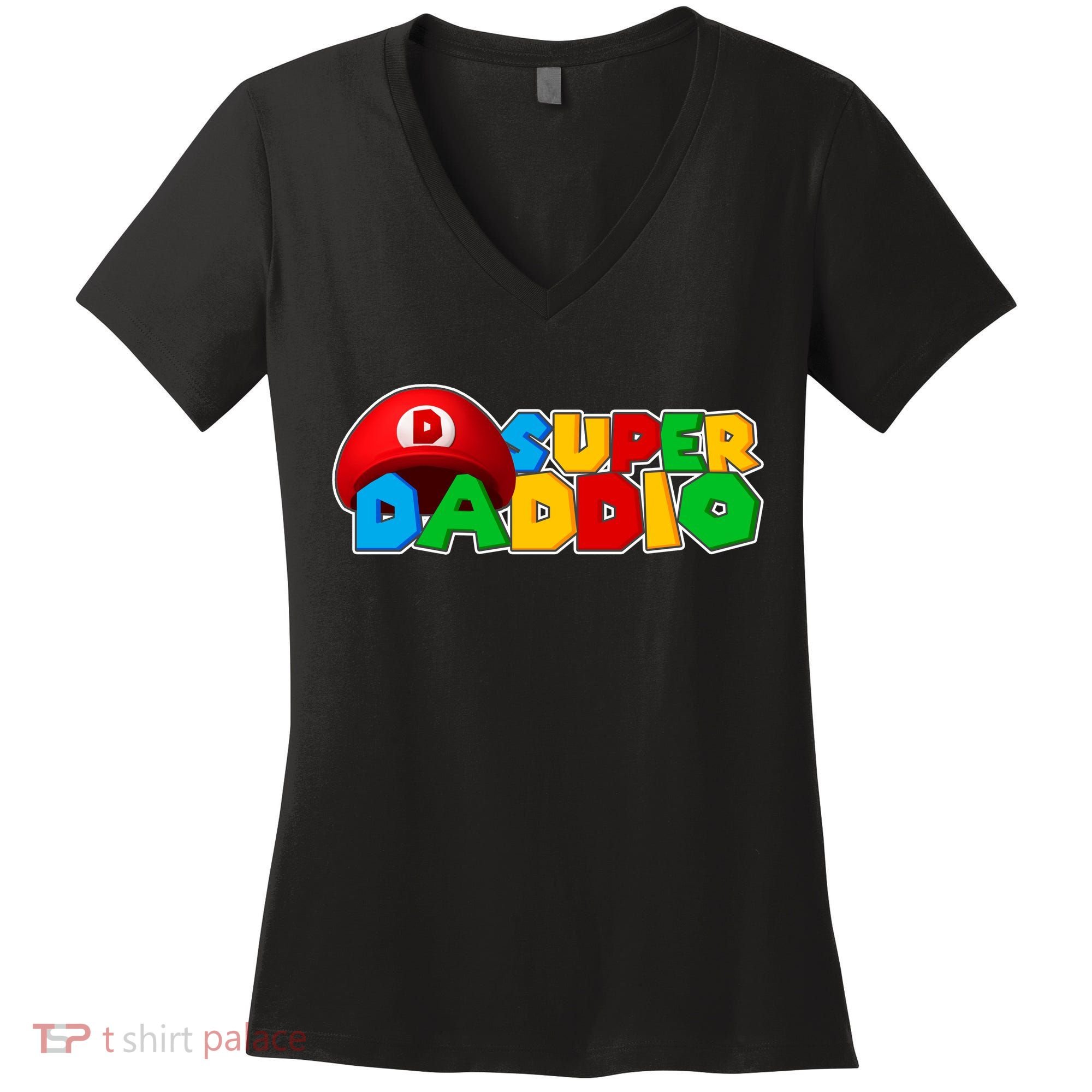 Super Daddio Gamer Dad Women's V-Neck T-Shirt