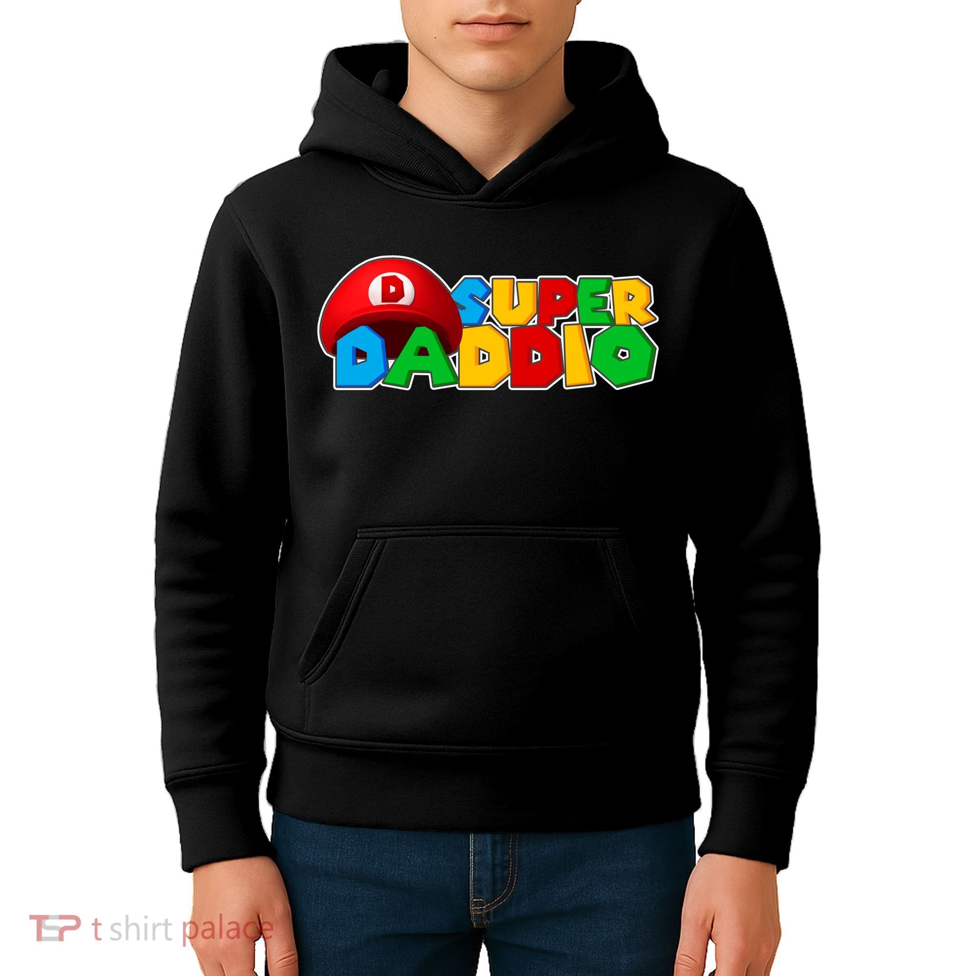Super Daddio Gamer Dad Kids Hoodie