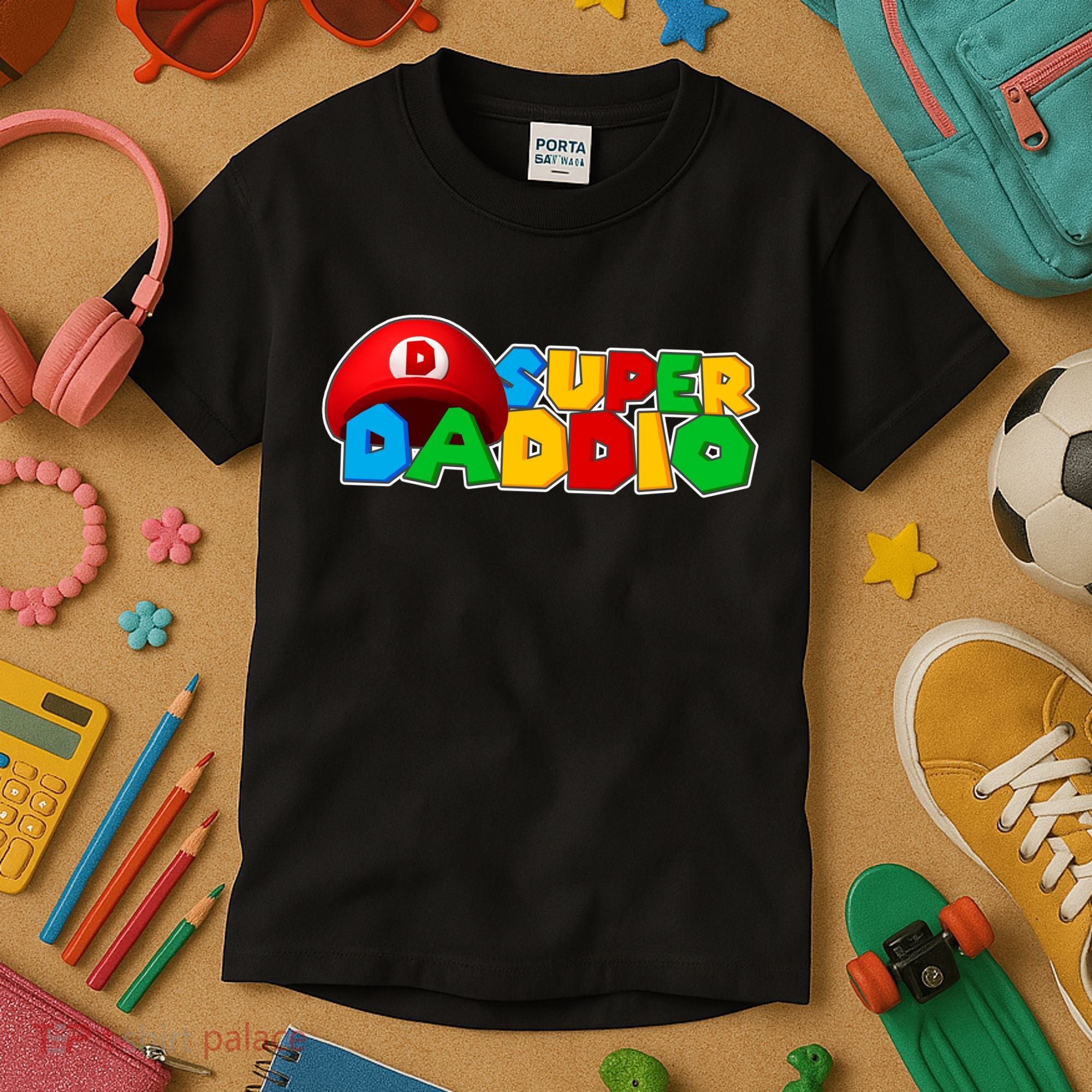 Super Daddio Gamer Dad Kids T-Shirt