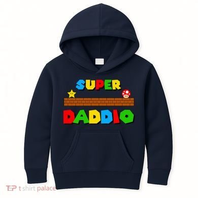 Super Daddio Retro Video Game Kids Hoodie