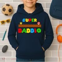 Super Daddio Retro Video Game Kids Hoodie thumb 2