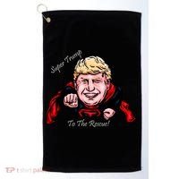 Super Donald Trump To The Rescue Golf Towel thumb 0