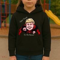 Super Donald Trump To The Rescue Kids Hoodie thumb 3