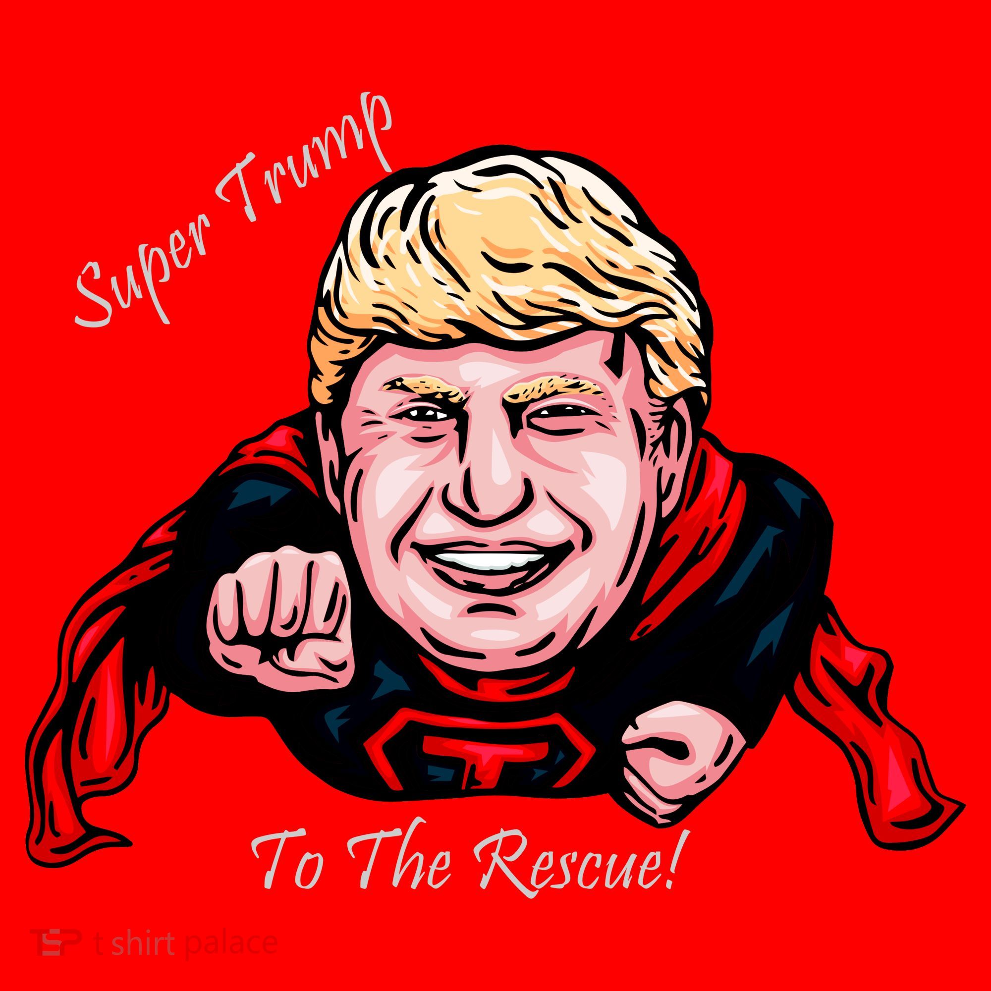 Super Donald Trump To The Rescue Santa Hat