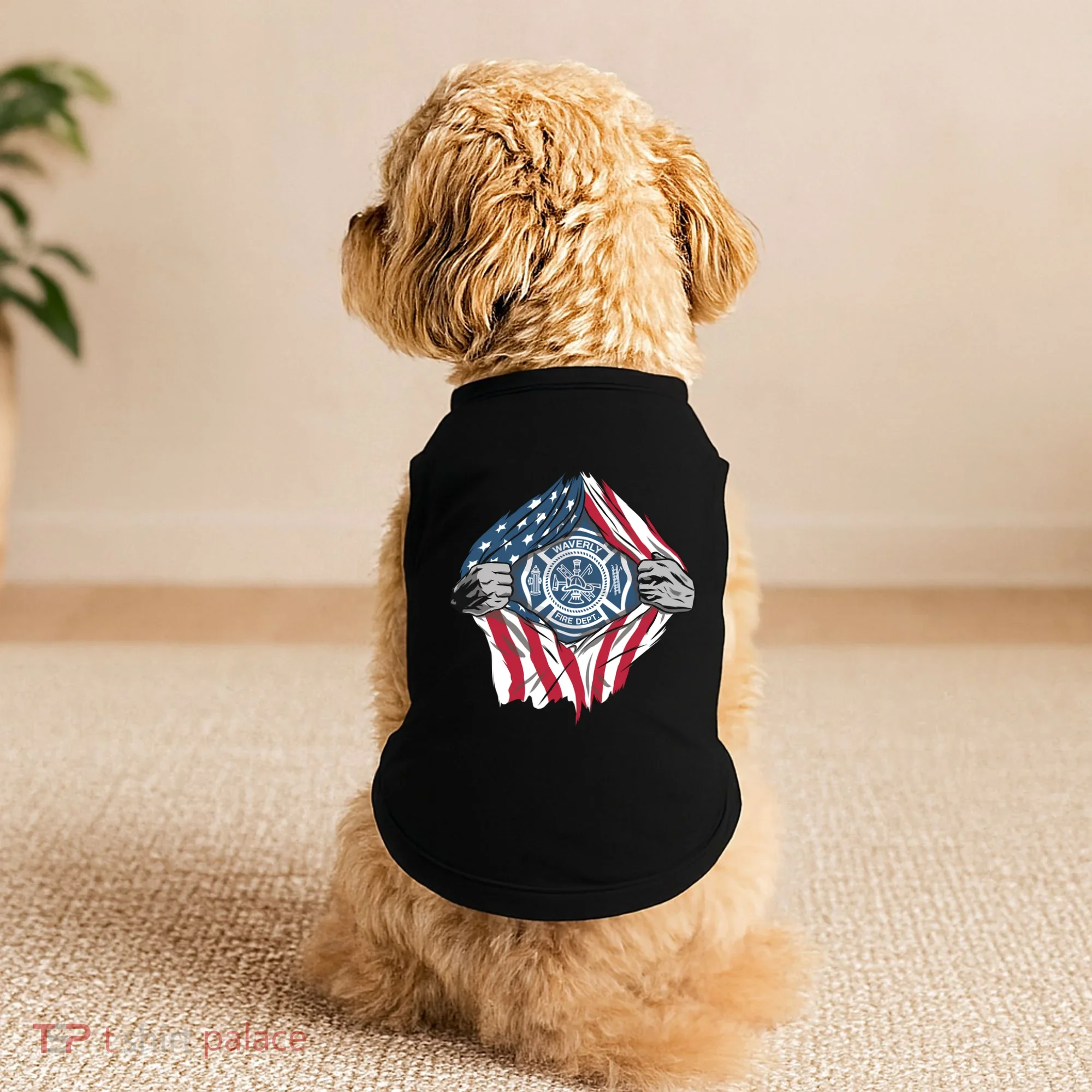 Super Fireman USA Doggie Tank